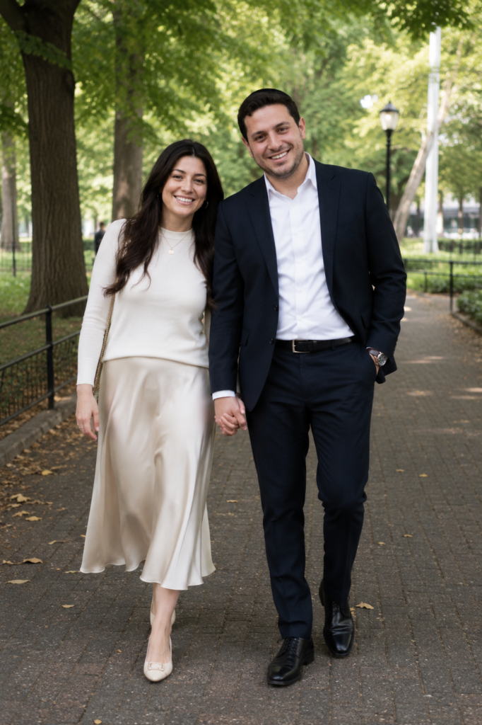Faire-part digital de mariage juif consulté sur téléphone et détaillant les informations sur la Houppa et la réception