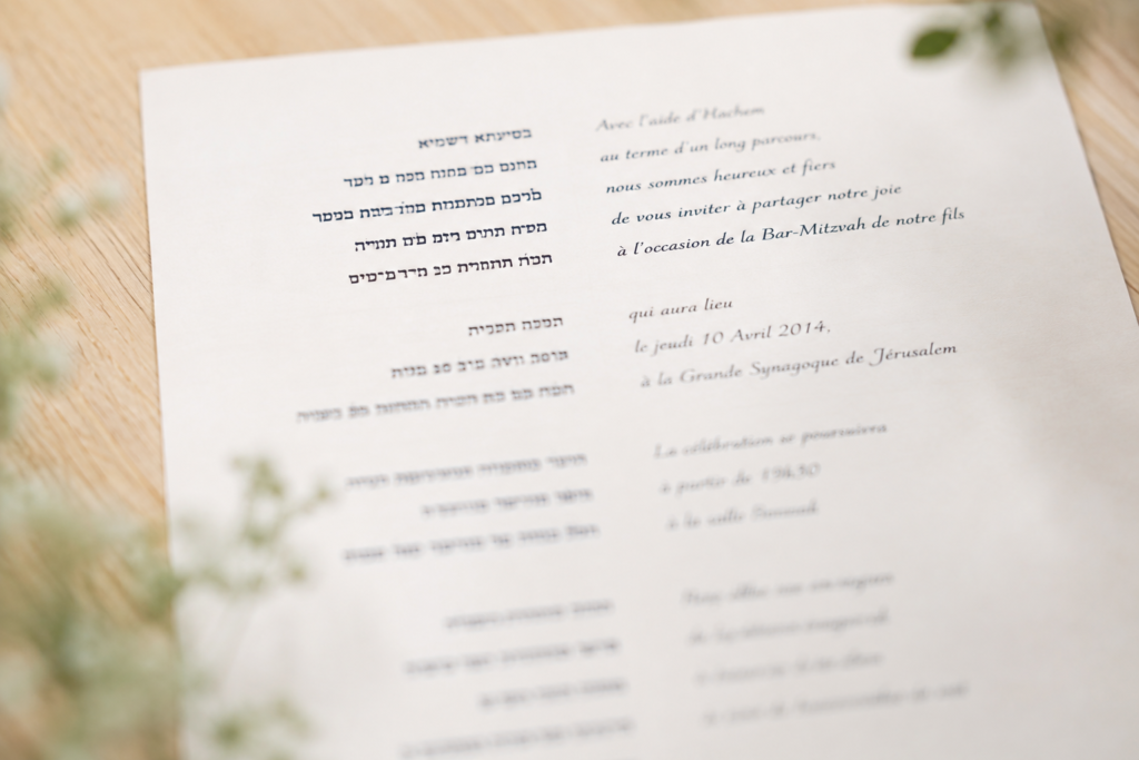 image exemple texte faire part bar mitzvah