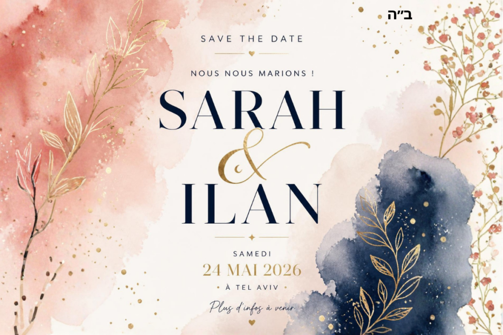 exemple save the date juif